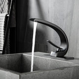 Deck Mounted Basin Single Handle Matte Black Bathroom Faucet RB0725