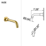 Solid Brass Tub Filler Spout Wall Outlet Faucet Spout Replacement Filler