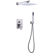Wall-Mounted Rain Shower System with Pressure-Balanced Valve