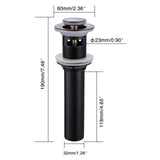 Pop Up Bathroom Sink Drain Stopper with Overflow for Bathroom Faucet Vessel Vanity Sink Tap